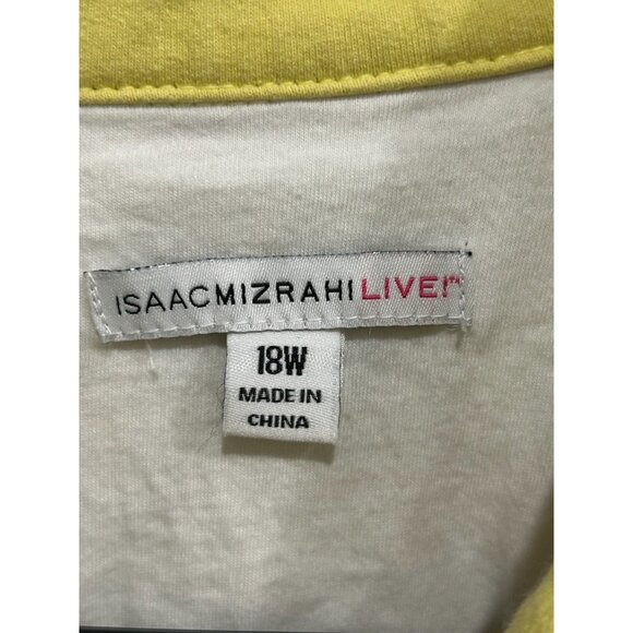 Isaac Mizrahi Live Yellow Button-Front Denim Jacket Plus Size 18W Versatile Clas - Picture 6 of 10